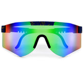 Sporty Rimless Paint Splatter Frame Shields