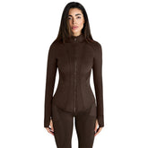 AZTEC DIAMOND MOCHA CORE FITTED JACKET