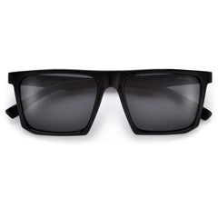 Sleek Flat Top Polarized Squared Out Sunglasses