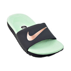Nike Kawa (PS) Little Kids' Slides Off Noir-Mint Foam-Metallic Red Bronze