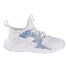Nike Huarache Run Ultra Little Kids Running Shoes White/White-Royal Tint