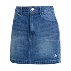ADIDAS ADICOLOR 3-STRIPES DENIM MINI SKIRT