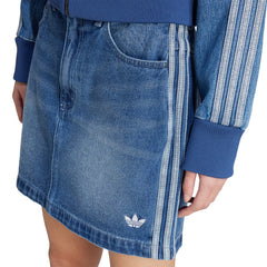 ADIDAS ADICOLOR 3-STRIPES DENIM MINI SKIRT