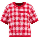 BARBOUR ESTHER GINGHAM CREW NECK JUMPER