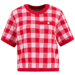 BARBOUR ESTHER GINGHAM CREW NECK JUMPER