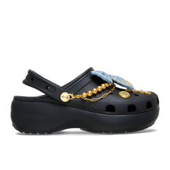 CROCS WOMEN'S CLASSIC PLATFORM DEMIM GLITZ CLOG