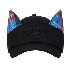 CHARLES JEFFREY LOVERBOY EARS CAP in BLACK TARTAN