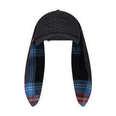 CHARLES JEFFREY LOVERBOY BUNNY CAP in BLACK TARTAN
