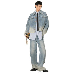 FENG CHEN WANG DECONSTRUCTED DENIM JACKET