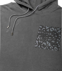 Stampd Tumbled Shadow Leopard Gray Hooded Sweatshirt For Men