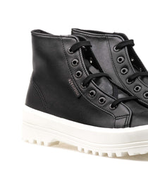 Superga 2341 Alpina Boot In Nappa Black Woman
