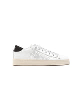 Sneakers P448 Bjack Leather White Black Woman