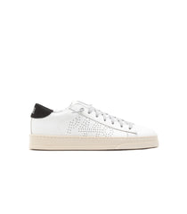 Sneakers P448 Bjack Leather White Black Woman