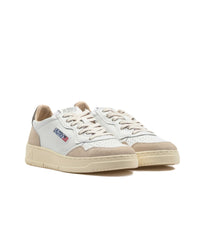Autry Medalist Low Leather Suede White Men