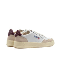 Autry Medalist Low Suede Leather White Bordeaux Men's