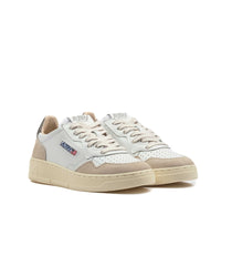 Autry Medalist Low Leather Suede White Women