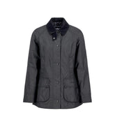 Barbour Beadnell Wax Jacket Black Black Women