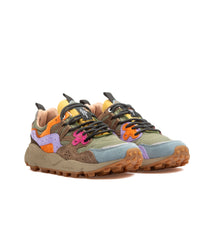 Flower Mountain Yamano 3 Suede Nylon Khaki Multicolor Women