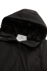 Woolrich Boulder Faux Fur Parka Nero Donna