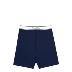 SPORTY & RICH WOMEN'S SERIF LOGO BIKER SHORTS