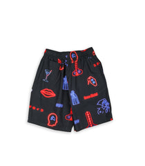 Edwin Paradise Inn Black Cotton Shorts