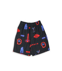 Edwin Paradise Inn Black Cotton Shorts