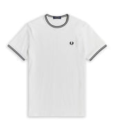 Fred Perry Twin Tipped Striped White Men's T-Shirt