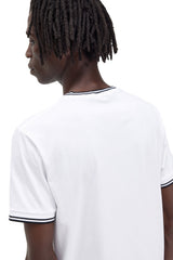 Fred Perry Twin Tipped Striped White Men's T-Shirt
