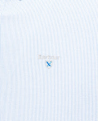 Barbour Shirt Light Blue Striped Man