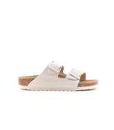 Brikenstock Arizona Antique White Suede Leather
