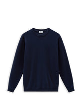 Woolrich Logo Crewneck Blue Men's Sweater