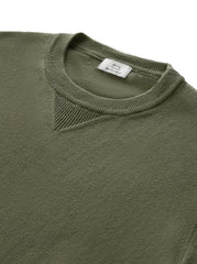 Woolrich Logo Crewneck Sweater Olive Green Men