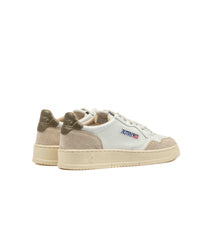 Autry Medalist Low Leather Suede White Green Women