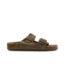 Birkenstock Arizona Leather Suede Faded Khaki