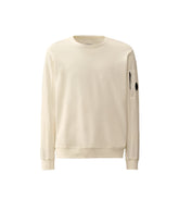 CP Company Light Fleece Sweatshirts-Crew Neck White Men