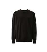 CP Company Light Fleece Sweatshirts-Crew Neck Black Men
