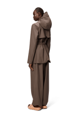 Rains Curve Short Jacket Brown
