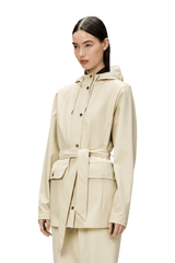 Rains Curve Short Jacket Cream