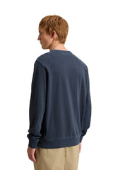 Crewneck Sweatshirt in Pure Lightweight Cotton, Blue
