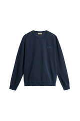 Crewneck Sweatshirt in Pure Lightweight Cotton, Blue