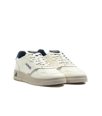 Autry Medalist Low Nabuk Elephant Loden Bianco Blu