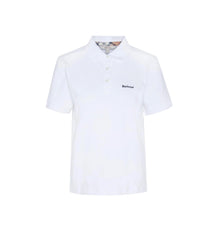 Polo Barbour Bowford Maniche Corte Bianco Donna