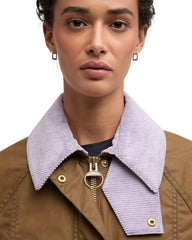 Barbour Cropped Beadnell Waxed Jacket Marrone Donna