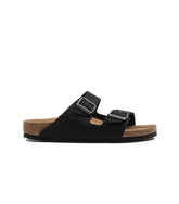 Birkenstock Arizona Earthy Black Veg Birkibuc Narrow Fit