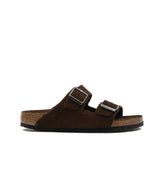 Birkenstock Arizona Sfb Carafe Tonal Suede Leather Suola Morbida Narrow Fit