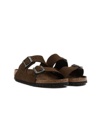 Birkenstock Arizona Sfb Carafe Tonal Suede Leather Suola Morbida Narrow Fit