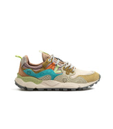 Flower Mountain Yamano 3 Woman Suede Nylon Cream Milk Ligjt Blue