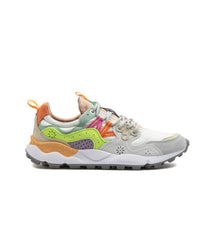 Flower Mountain Yamano 3 Woman Suede Mesh White Pastel Multi