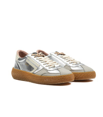 Puraai Vintage Vegan Foil Leather Silver