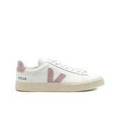 Veja Campo Chromefree Leather Bianco Rosa Donna